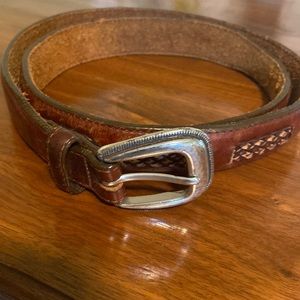 Brighton size 36 brown leather belt with detail